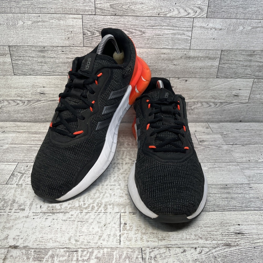 Adidasโ Kaptir Super Black Orange White Silver Running Shoes H03263 Men Size 9